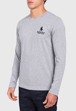 Camiseta Manga Larga Gris Royal County of Berkshire Polo Club