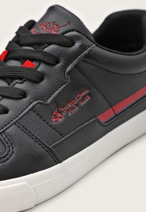 Tenis Lifestyle Negro-Blanco-Rojo Royal County of Berkshire Polo Club