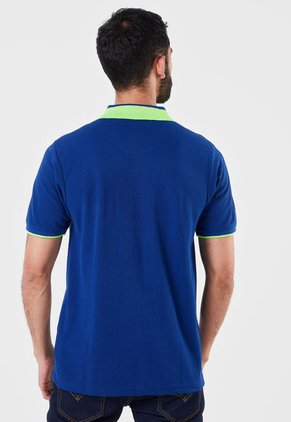 Camiseta Polo Azul-Verde Neón-Blanco Royal County of Berkshire Polo Club