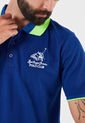 Camiseta Polo Azul-Verde Neón-Blanco Royal County of Berkshire Polo Club de Royal County Of Berkshire Polo Club