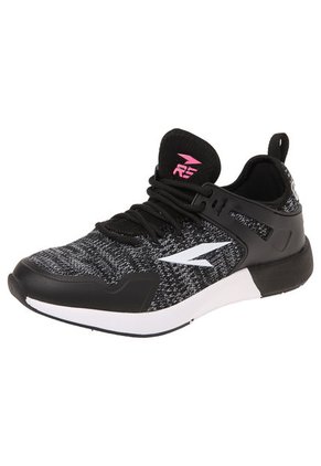 Tenis Running Negro-Fucsia-Gris RS21