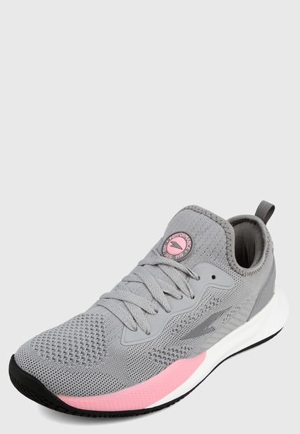 Tenis Running Gris-Rosa-Blanco RS21