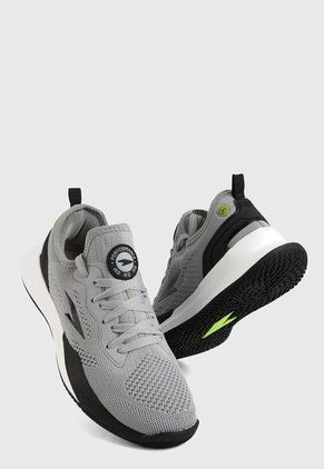 Tenis Running Gris-Negro-Blanco RS21 Utility