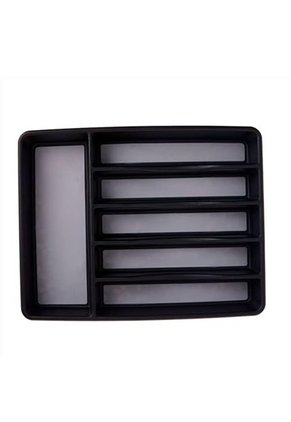 Organizador De Cubiertos Antideslizante Negro Rubbermaid