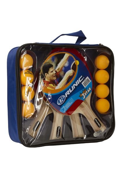 Set de Ping Pong 4 Raquetas 8 Bolas Runic