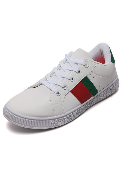 Tenis Lifestyle Blanco-Verde-Rojo Runic Street