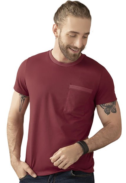 Camiseta Hombre Vinotinto Rutta 89469