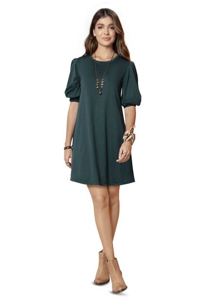 Vestido Corto Mujer Verde Botella Rutta 86023