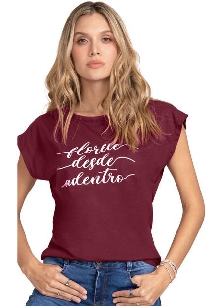 Camiseta Mujer Vinotinto Rutta 77902