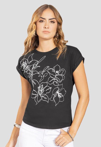 Camiseta Mujer Negro Rutta 110720