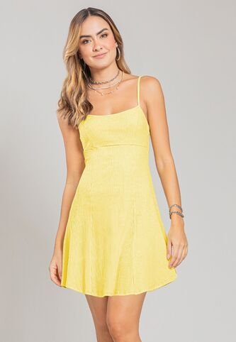 Vestido Corto Mujer Amarillo Pastel Rutta 107383 Rutta