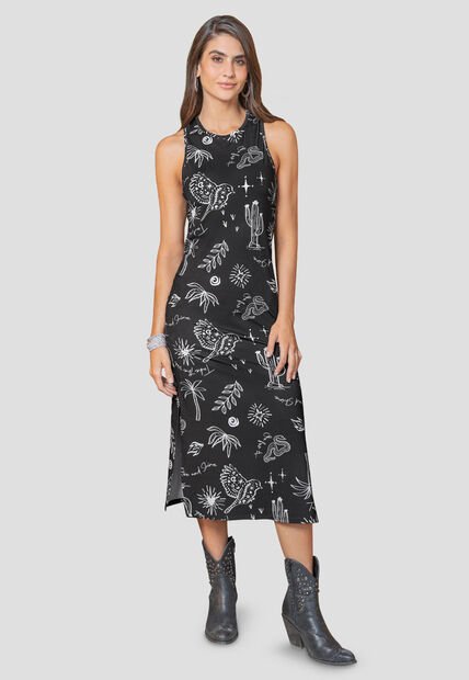 Vestido Largo Mujer Estampado Rutta 106575