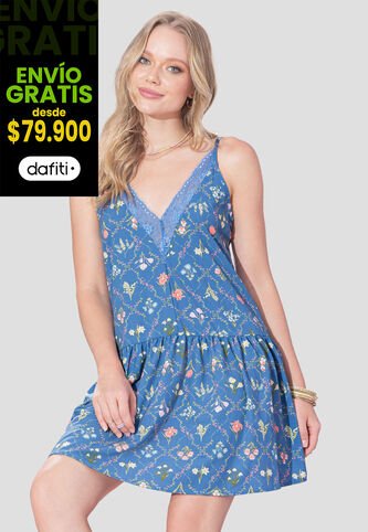 Vestido Corto Mujer Estampado Rutta 107349 Rutta