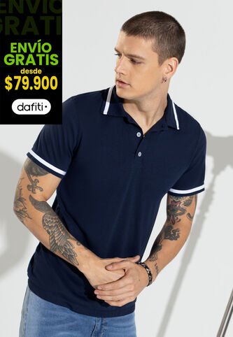 Camiseta Polo Hombre Azul 89617 Rutta