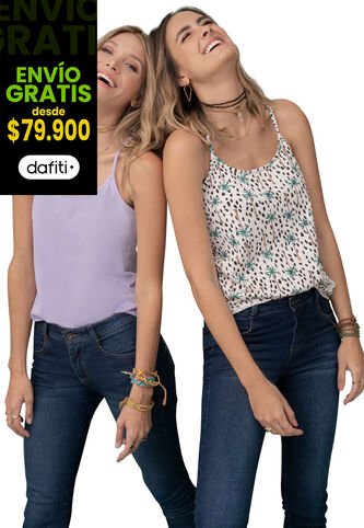 Camiseta Paq X2 Mujer Multicolor 91459 Rutta