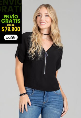 Blusa Mujer Negro Rutta 103590 Rutta
