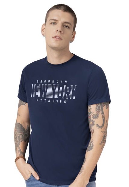 Camiseta Hombre Azul Rutta 90557