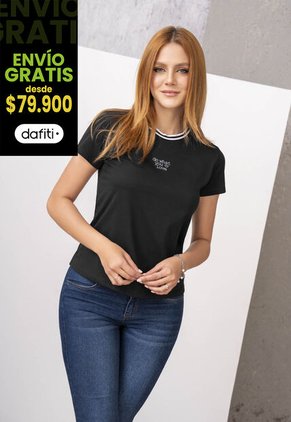 Camiseta Mujer Negro Rutta 1130