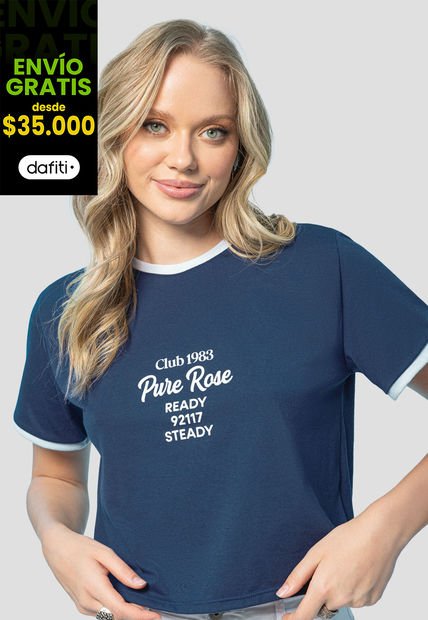 Camiseta Mujer Azul Profundo Rutta 107358