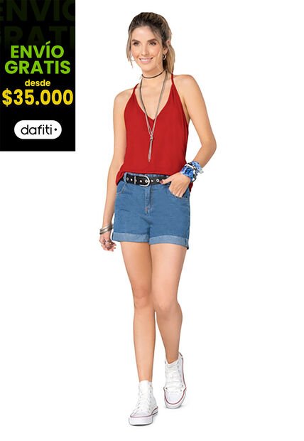 Short Mujer Azul Medio Rutta 78594