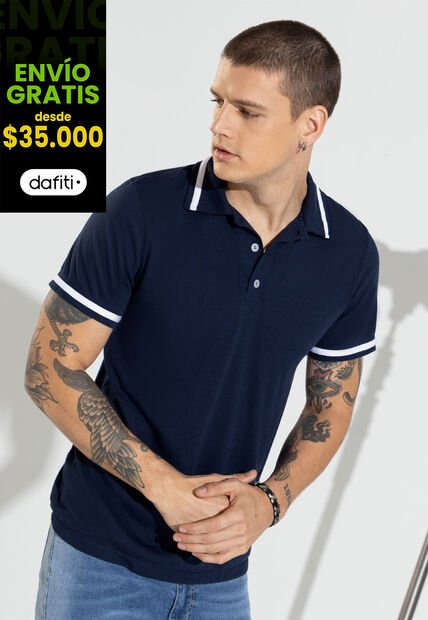 Camiseta Polo Hombre Azul 89617