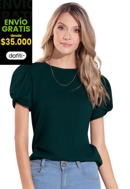 Camiseta Mujer Verde 79579