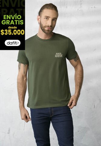Camiseta Hombre Verde Militar Rutta 1855 Rutta