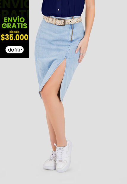 Falda Larga Mujer Azul Rutta 103757