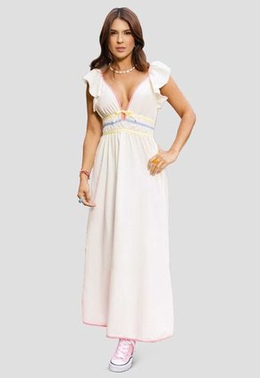 Vestido Largo Mujer Marfil Rutta 2337