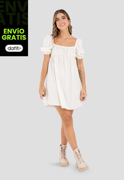 Vestido Corto Mujer Marfil Rutta 104056