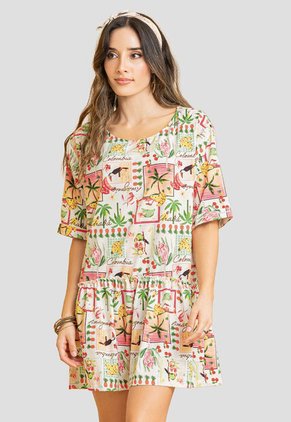 Vestido Corto Mujer Estampado Rutta 107951