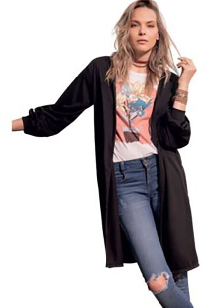 Kimono Para Mujer Rutta -Negro