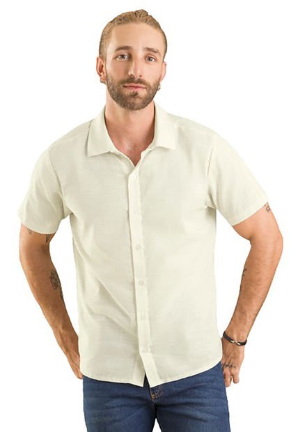 Camisa Hombre Marfil Rutta 101207