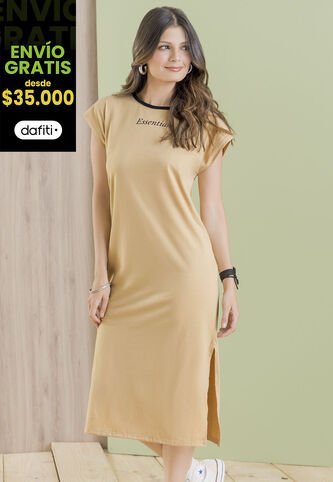 Vestido Largo Mujer Caramelo Rutta 102897 Rutta