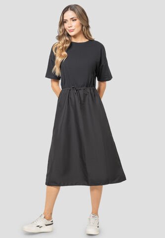 Vestido Largo Mujer Negro Rutta 3219 Rutta