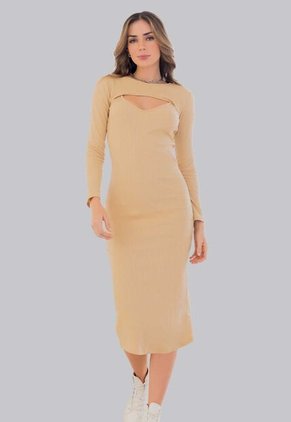 Vestido Largo Mujer Amarillo Rutta 101089