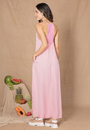 Vestido Largo Mujer Rosado Rutta 106536
