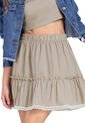 Falda Corta Mujer Caqui Rutta 7676 de Rutta