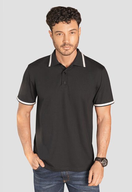 Polo Hombre Negro Rutta 89617