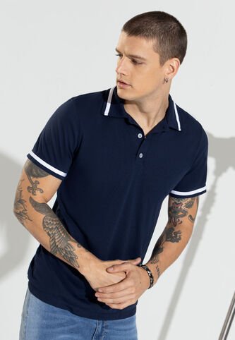 Camiseta Polo Hombre Azul 89617 Rutta