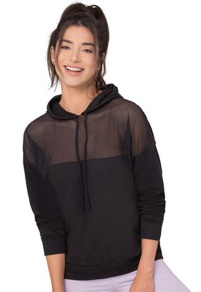 Hoodie Mujer Negro 84494