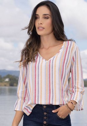Blusa Para Mujer Multicolor Rayas Rutta