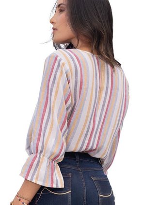 Blusa Para Mujer Multicolor Rayas Rutta