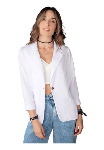 Blazer Mujer Blanco Rutta 89413 Rutta