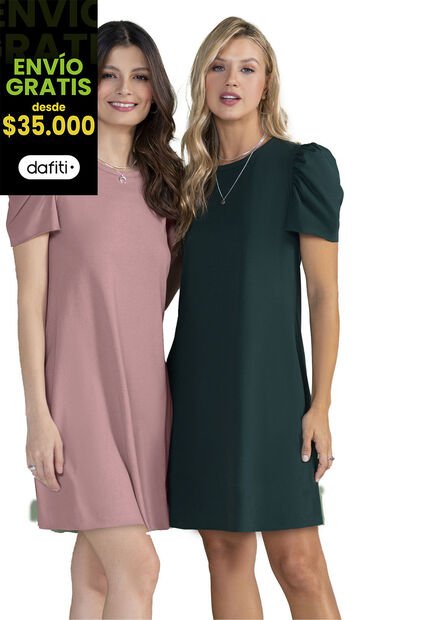 Vestido Corto Verde Botella Rutta 3772