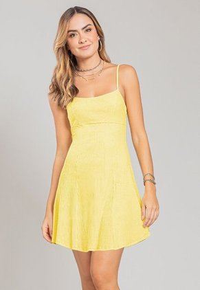 Vestido Corto Mujer Amarillo Pastel Rutta 107383