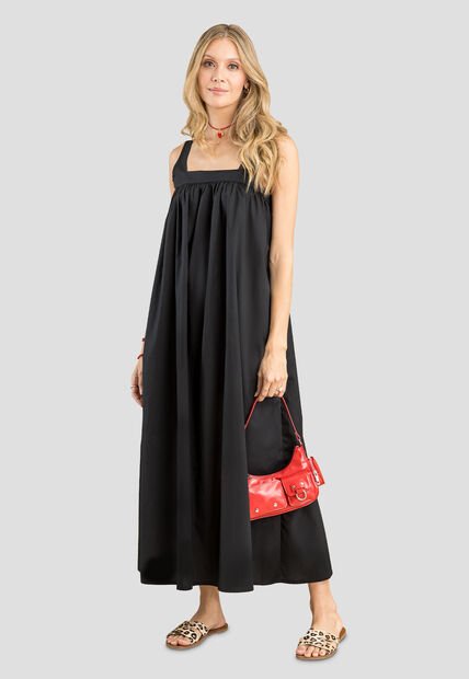 Vestido Largo Mujer Negro Rutta 104683