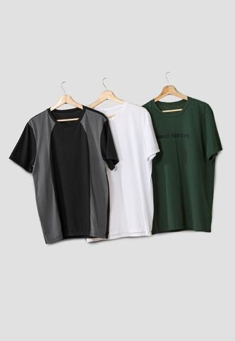 Camiseta Paq X3 Hombre Multicolor Rutta 104515 Rutta