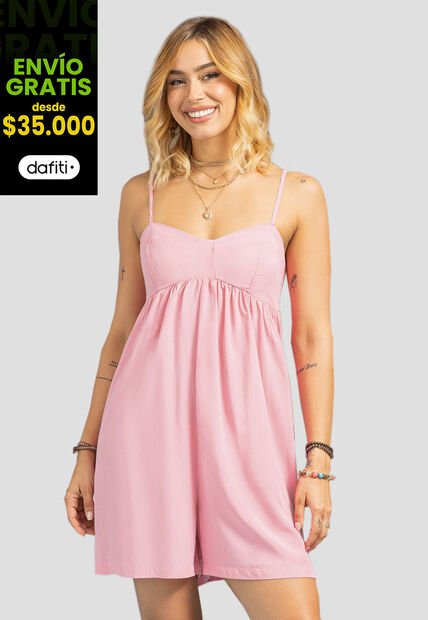 Enterizo Corto Mujer Rosa Polvo Rutta 107961