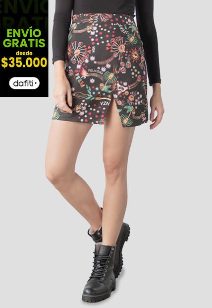 Falda Corta Mujer Multicolor Rutta 4839